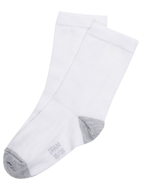 Calze bambino bianche e grigie JYOESCHO1 / 20SI0264SOQ000