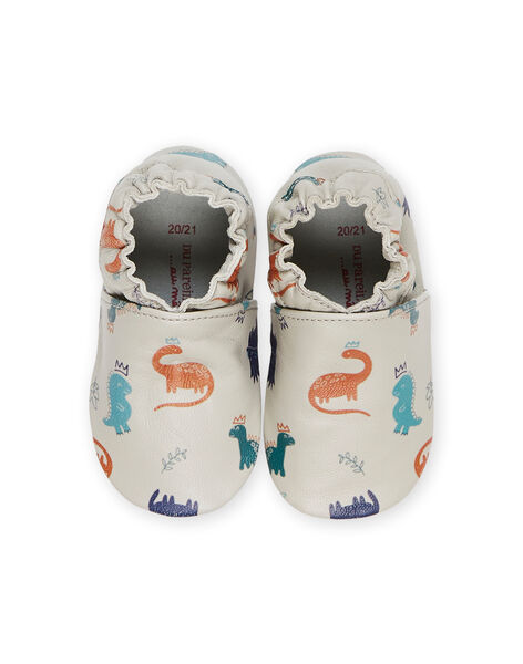 Babbucce in pelle morbida con stampa dinosauri PUCHOSDINO / 22XK3842D3SJ906