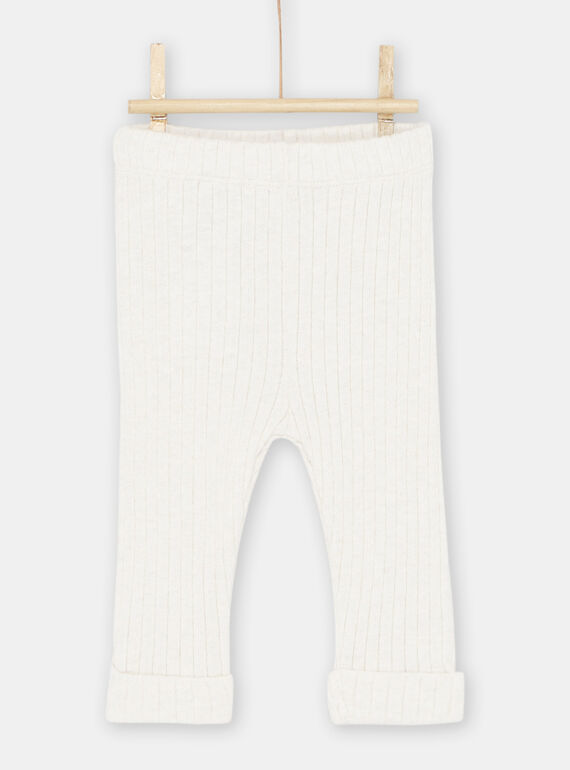 Leggings a costine beige chiari neonata SYIJOLEGCO1 / 23WI09B4CALA011