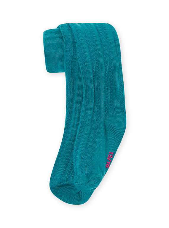Collant turchese con intrecci neonata MYIJOCOLTO4 / 21WI0911COLC217