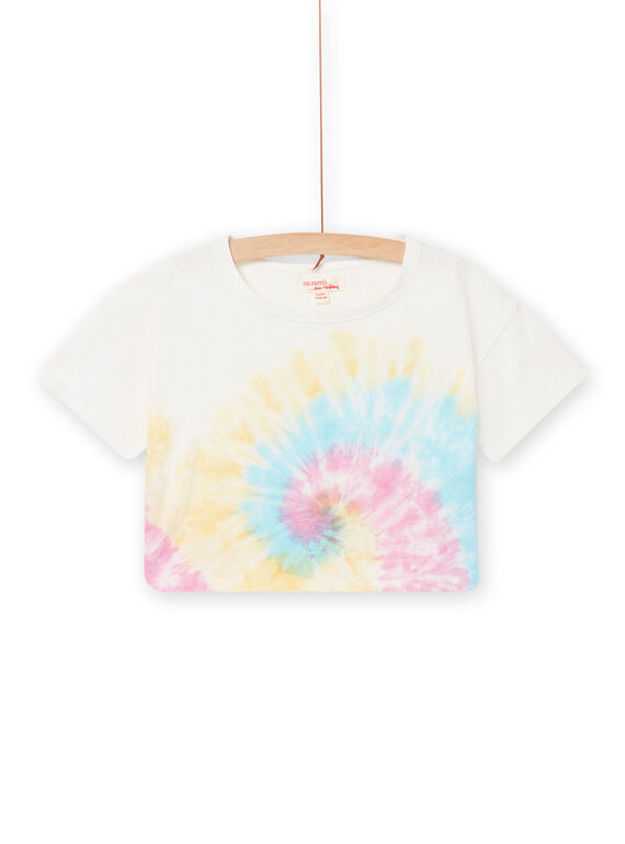 T-shirt con stampa fantasia a maniche corte bianca bambina NAFICTI3 / 22S901U1TMC000
