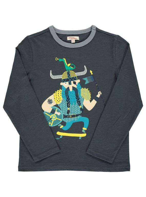 Boys' phosphorescent T-shirt DOGITEE2 / 18W902N2TMLJ912
