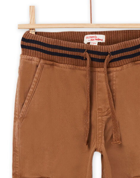 Pantaloni cargo cammello con elastico in vita POJOPAMAT4 / 22W902B1PAN812