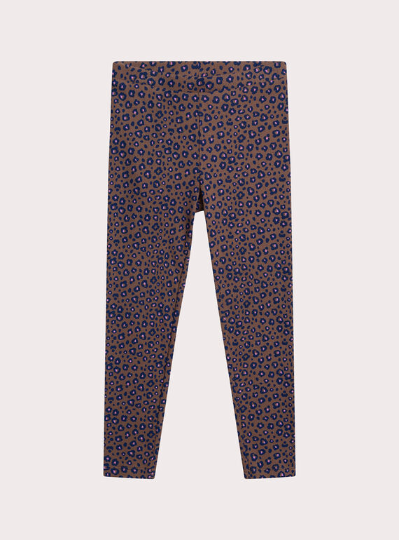 Leggins con stampa leopardata per bambina XYABLULEG / 25WI01N1CAL817