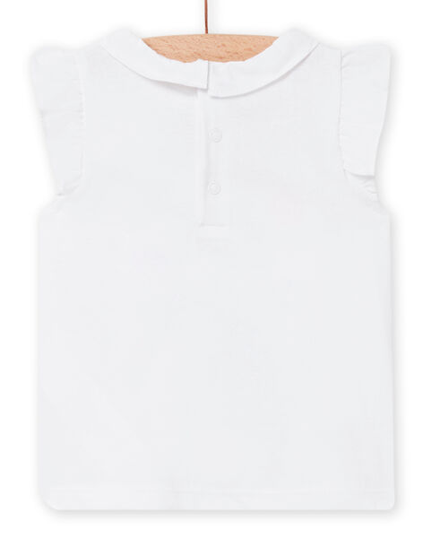 T-shirt bianca con motivi fantasia neonata NIFICBRA / 22SG09U2BRA000