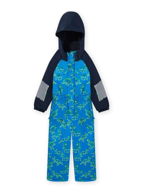 Tuta da sci blu con stampa dinosauri bambino MOSKICOMBI / 21W902R1CBSC221