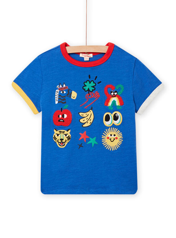 T-shirt blu con motivi fantasia bambino NOLUTI2 / 22S902P1TMC702