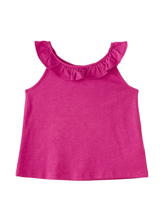 Canottiera rosa con collo a volant JAJODEB5 / 20S901T6D27H700