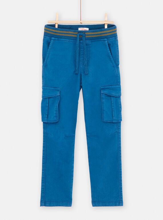 Pantaloni cargo blu bambino SOJOPAMAT1 / 23W902M3PANC226