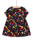 Abito in velluto liscio con stampa a fiori PIMUROB1 / 22WG09R1ROBC243