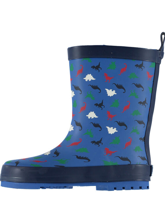 Stivali da pioggia blu con dinosauri bambino GGBPDINO / 19WK36G1D0CC218