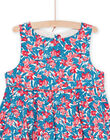 Abito blu e rosa con stampa a fiori RABLEROB1 / 23S90133ROB001