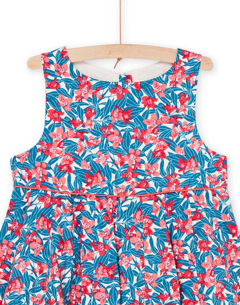 Abito blu e rosa con stampa a fiori RABLEROB1 / 23S90133ROB001