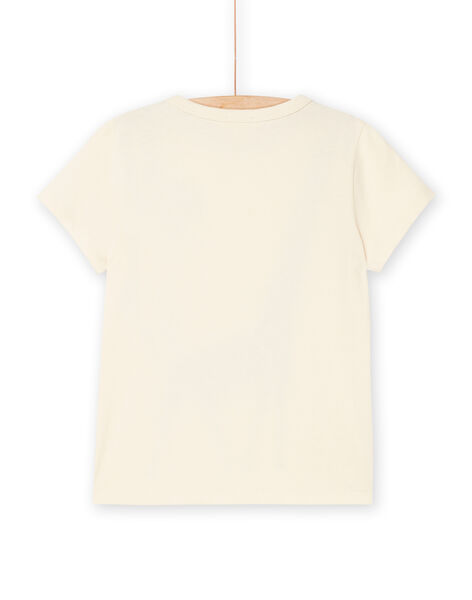 T-shirt crema con motivo giraffa ROJUNTI5 / 23S902U5TMCA002