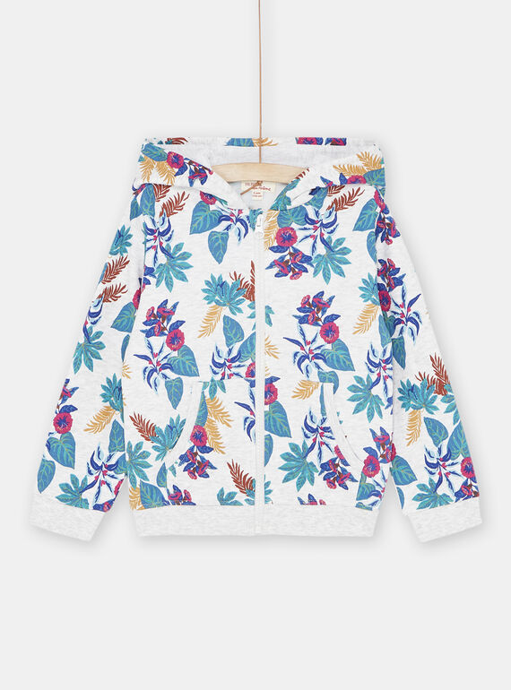 Felpa con cappuccio con stampa a fiori bambina SAJOHAUJOG1 / 23W901B3JGH943