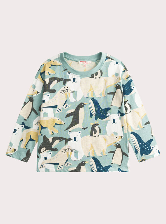 T-shirt da bambino con stampa di animali artici VOPERTEE1 / 24W902R3TML629