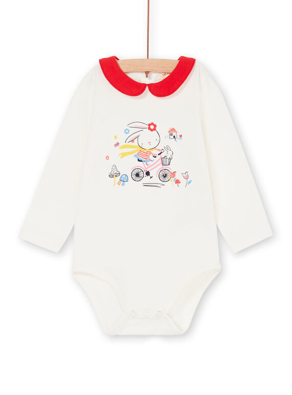 Body ecrù e rosso neonata LIHABOD1 / 21SG09X2BOD001