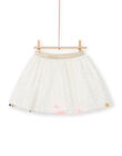 Gonna in tulle con glitter e pompon bambina NASOJUP1 / 22S901Q1JUP001