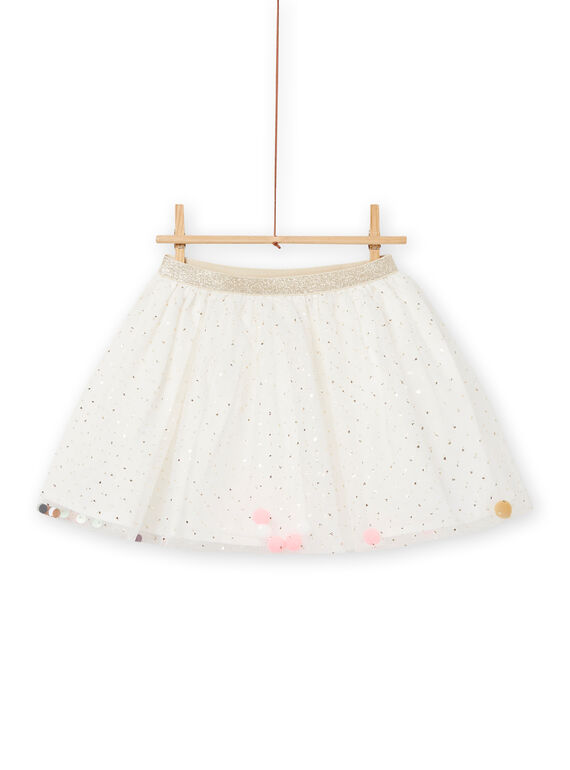 Gonna in tulle con glitter e pompon bambina NASOJUP1 / 22S901Q1JUP001