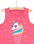 Pigiama rosa e bianco con motivi unicorni e stampa fantasia REFAPYJICE / 23SH11H9PYJD317