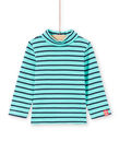 Dolcevita turchese e navy a righe neonato MUJOSOUP1 / 21WG10N2SPL209