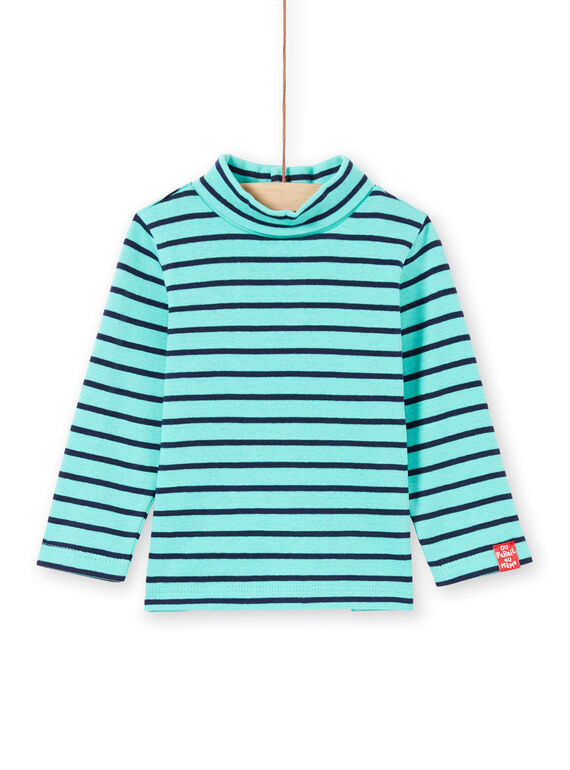 Dolcevita turchese e navy a righe neonato MUJOSOUP1 / 21WG10N2SPL209