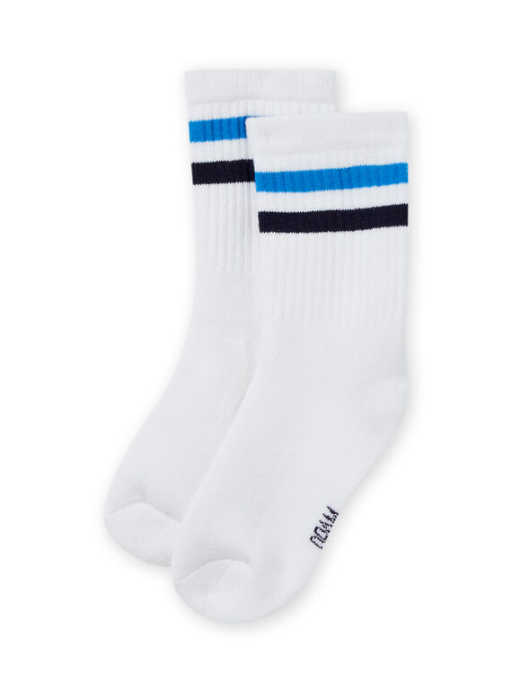 Calze bianche a righe blu bambino MYOJOCHOS2 / 21WI0215SOQ000
