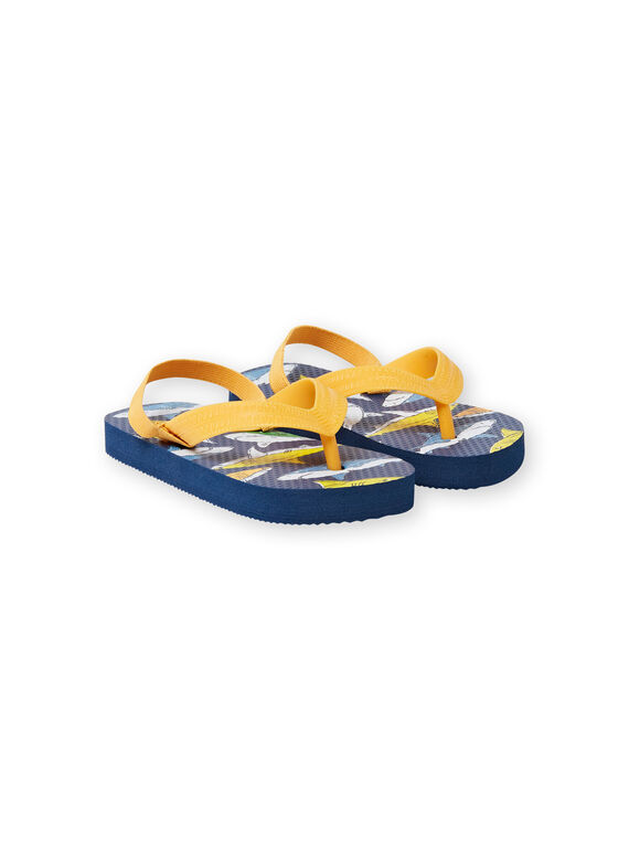 Infradito navy stampa squali bambino LGTONGSHARK / 21KK3663D01070