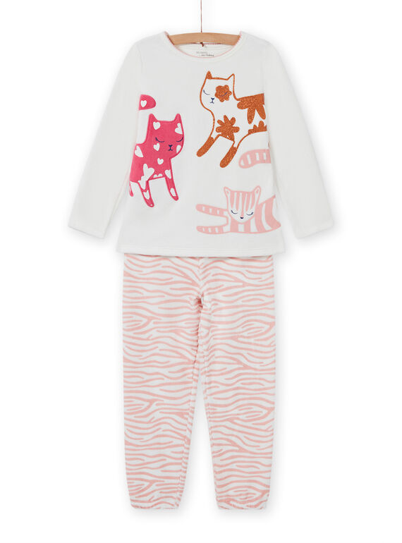 Set pigiama t-shirt e pantaloni motivo gatti bambina MEFAPYJCAT / 21WH1184PYJ001