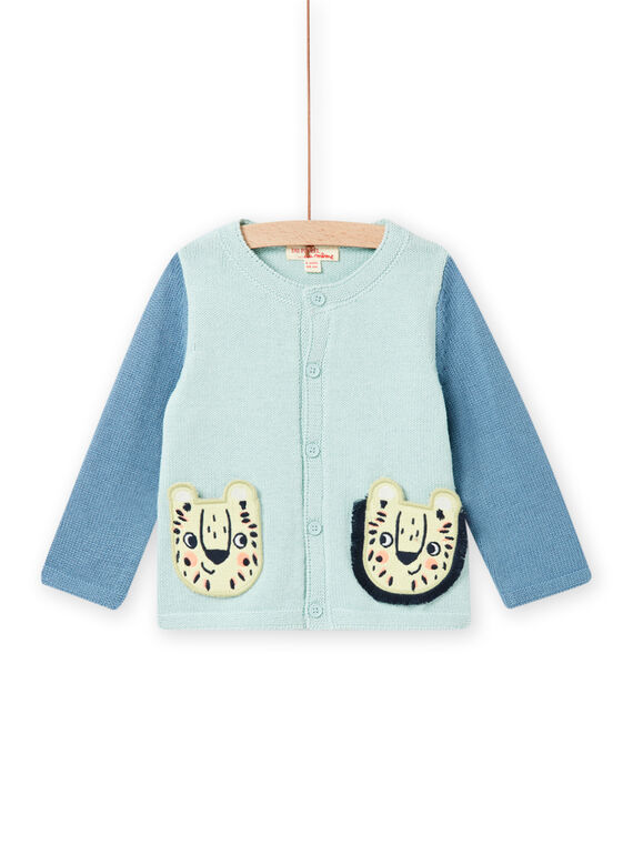 Cardigan in maglia colorato motivi animali neonato NUMOGIL / 22SG10N1GILG632