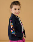 Giacca in jeans nera con maniche ricamate RAJUNVEST / 23S901U1VESC243