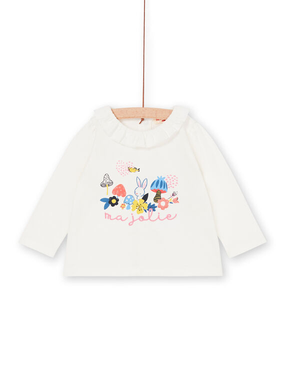 T-shirt ecrù neonata LIHABRA / 21SG09X1BRA001