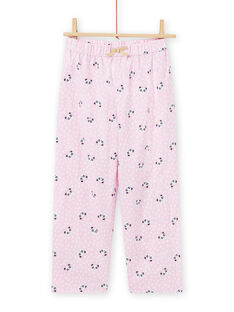 Set pigiama rosa motivo panda in soft boa bambina MEFAPYJKAN / 21WH1191PYJ326