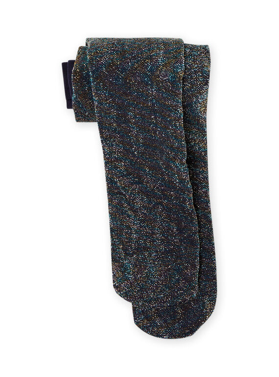 Collant a costine blu notte lurex bambina MYAJOSCOL5 / 21WI011BCOLC205
