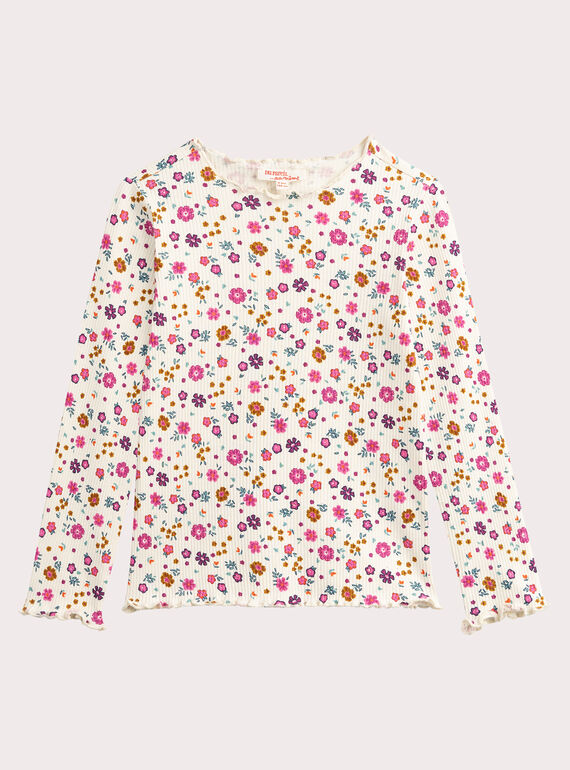 T-shirt con stampa floreale per ragazza  VAJOUTEE1 / 24W901J4TML001