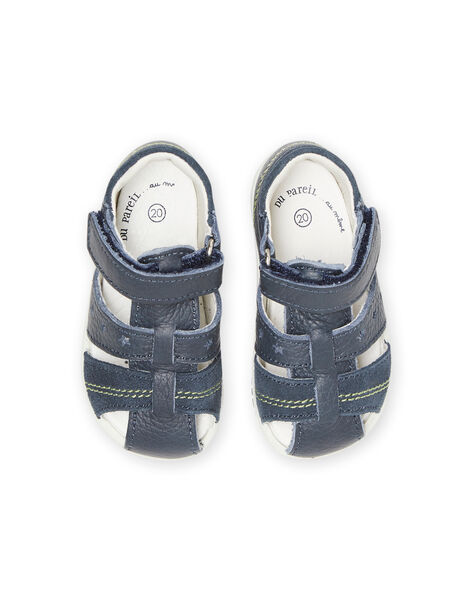Sandali in pelle navy neonato NUSANDILAN / 22KK3845D0E070