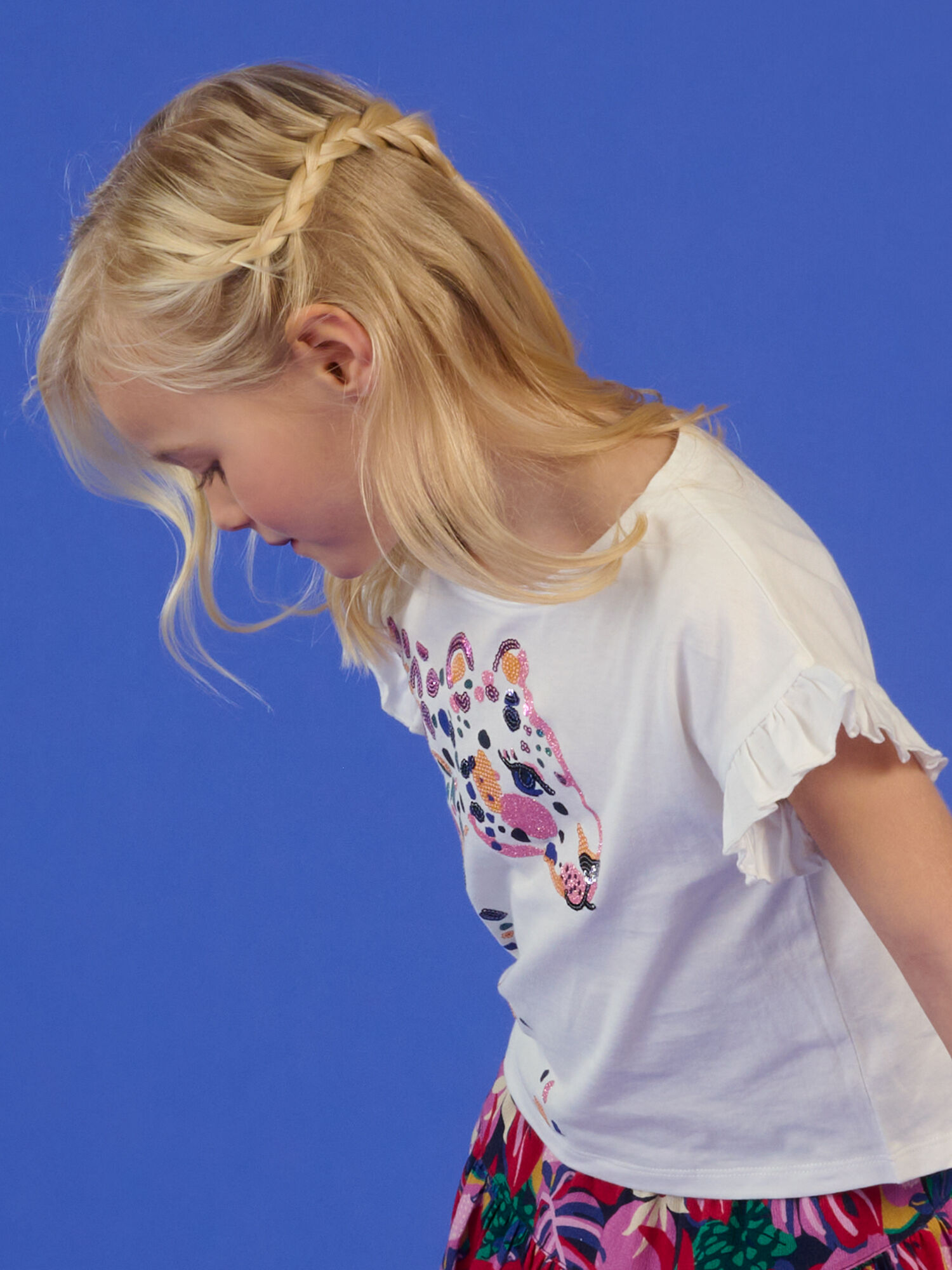 T shirt blu elettrico top