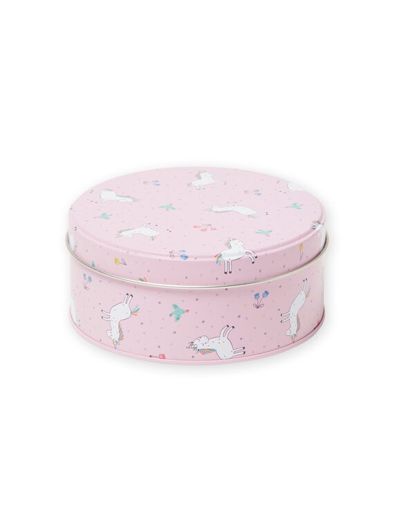 Portamerenda in metallo rosa motivi unicorni bambina MYACLABOI / 21WI01G1D5OC205