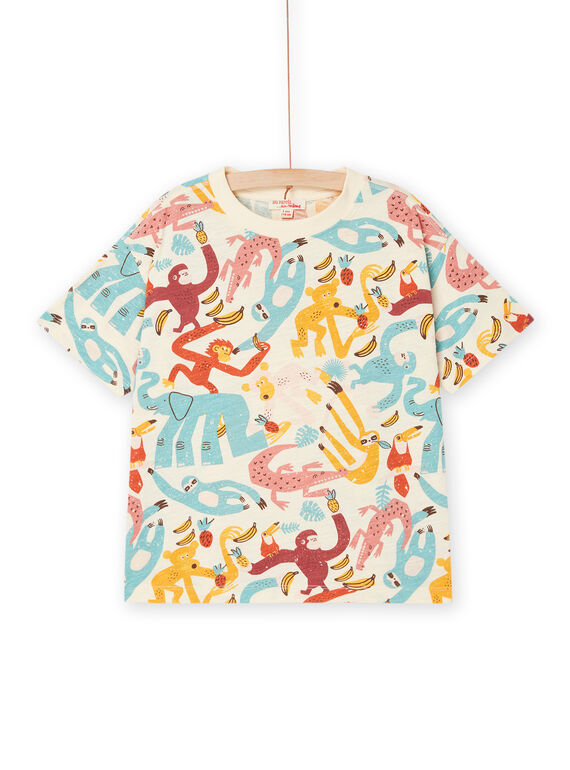 T-shirt panna con stampa animali selvaggi ROSUMTI3 / 23S902Y4TMCA002