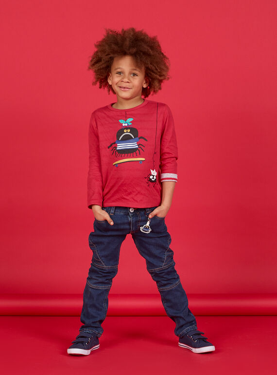 T-shirt a maniche lunghe rosso - Bambino LOROUTEE1 / 21S902K2TML330