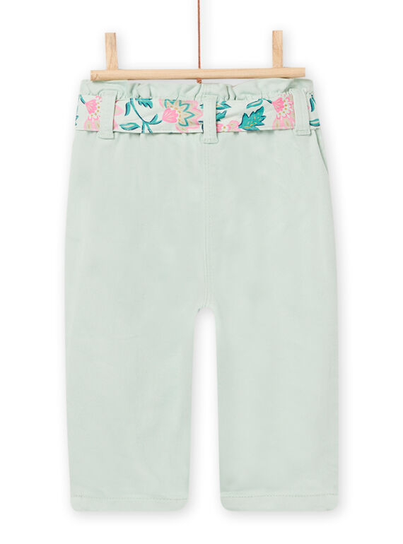 Pantaloni verdi mandorla e cintura con stampa neonata NIGAPAN / 22SG09O1PAN611
