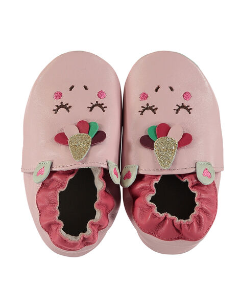 Chausson Licorne Cuir Souple Rose Bebe Fille Achat En Ligne Chaussons Dpam