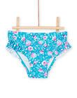 Costume t-shirt e slip turchese con stampa fantasia RYIENS / 23SI09R9MAIC217