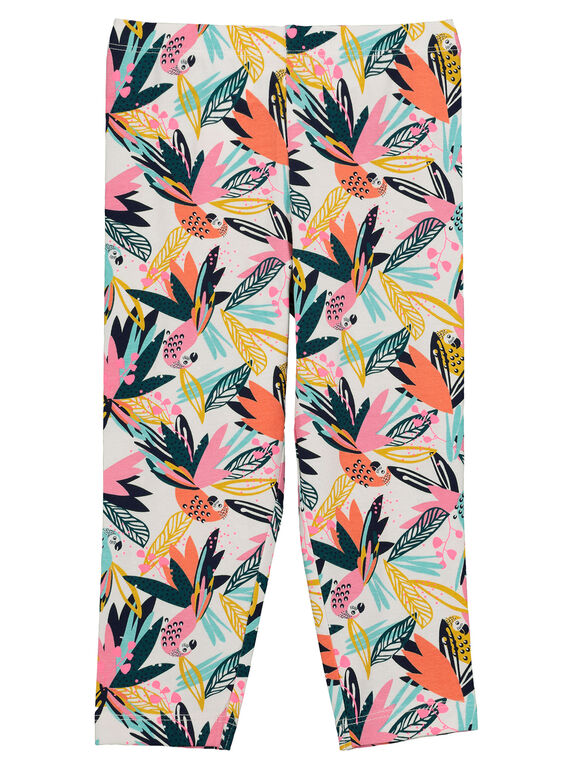 Leggings con stampa tropicale bambina FYACULEG / 19SI01N1CAL000