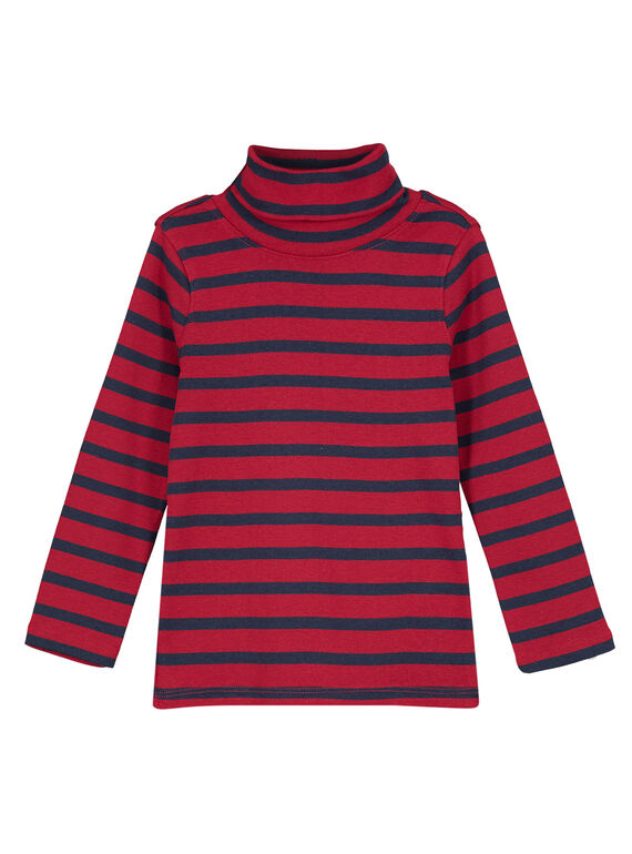 Dolcevita a Costine Granata a Righe Navy GOJOSOUP2 / 19W902L2D3B511