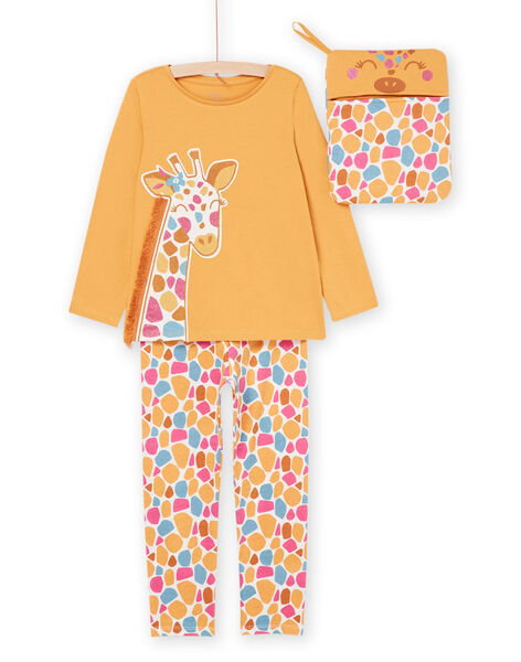 Pigiama lungo con motivo giraffa 3 pezzi PEFAPYJGIR / 22WH1162PYGB107