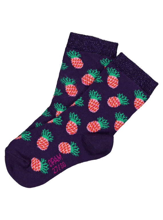 Calze con motivi ananas in lurex GYAVIOCHO / 19WI01R1SOQ708