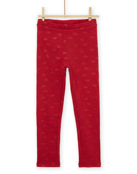 Leggings con stampa arcobaleno rossa PAJOLEG2 / 22W901C3PAN410