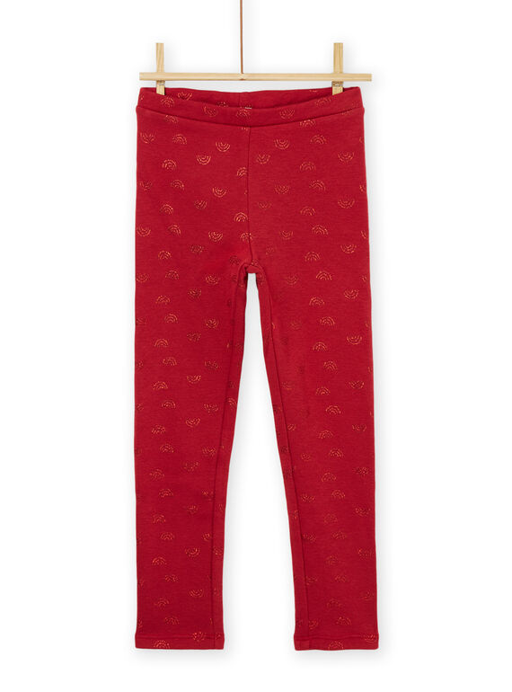 Leggings con stampa arcobaleno rossa PAJOLEG2 / 22W901C3PAN410