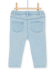 Pantaloni denim chiaro con elastico in vita RIJOJEAN1 / 23SG0971JEAP272